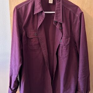 Duluth Trading Co Women's Purple Button Down Shirt